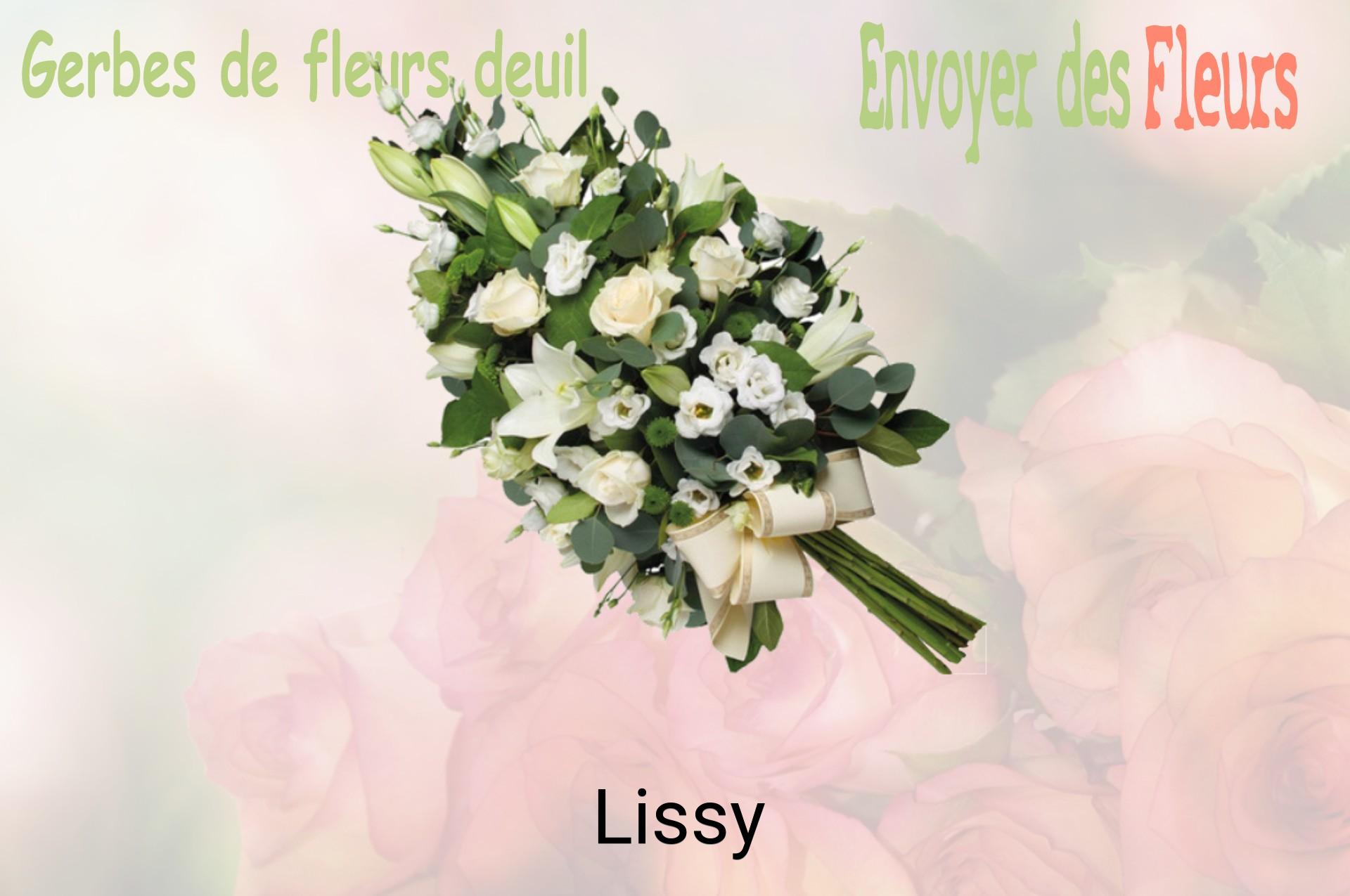 Gerbe de fleurs de deuil livrée à Lissy